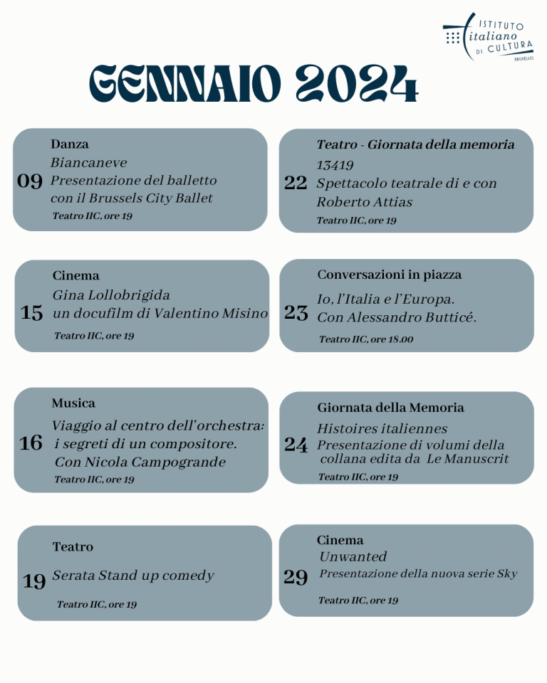 Calendario Gennaio