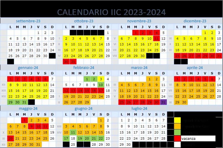 calendario corsi
