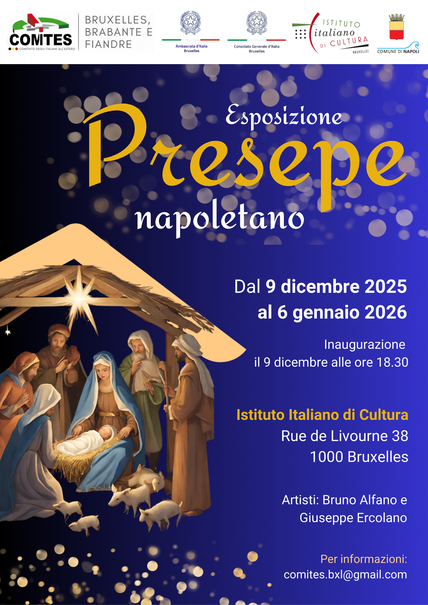 Locandina presepe Comites